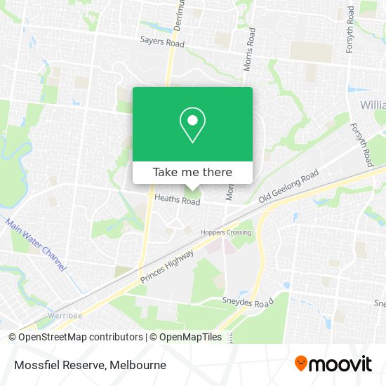 Mossfiel Reserve map