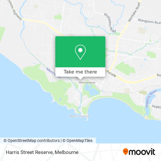 Mapa Harris Street Reserve