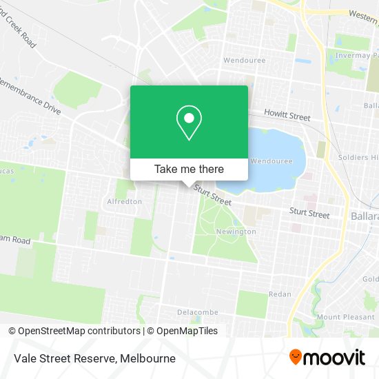 Vale Street Reserve map