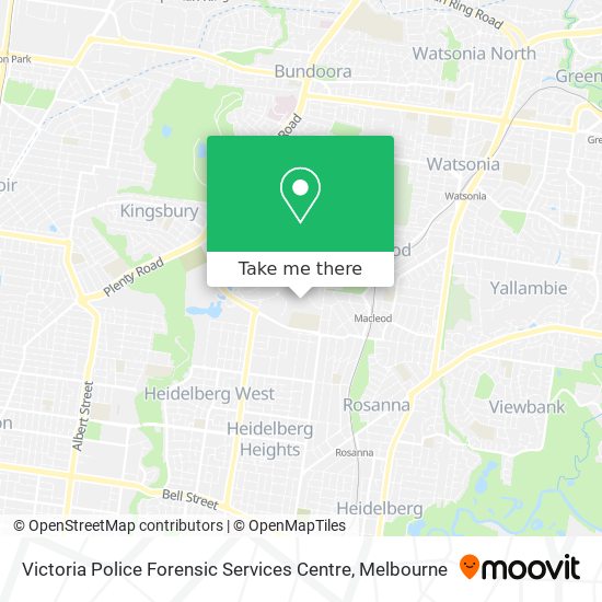 Victoria Police Forensic Services Centre map