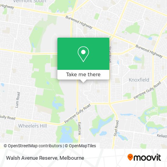 Mapa Walsh Avenue Reserve