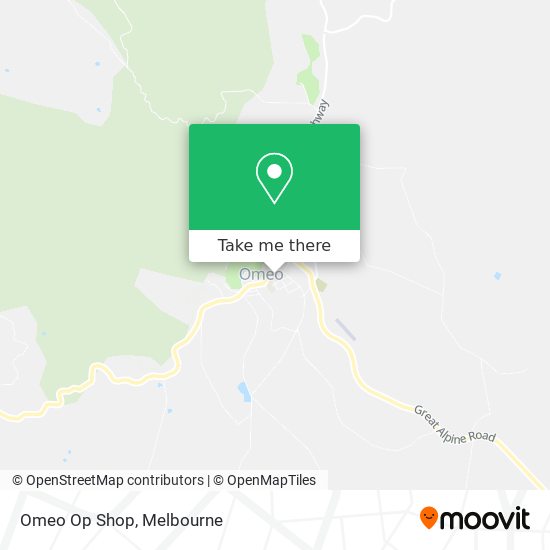 Omeo Op Shop map