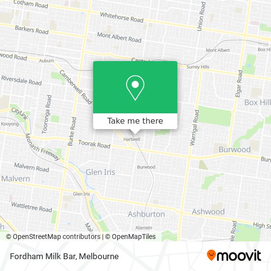 Fordham Milk Bar map