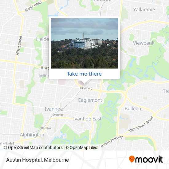 Austin Hospital map