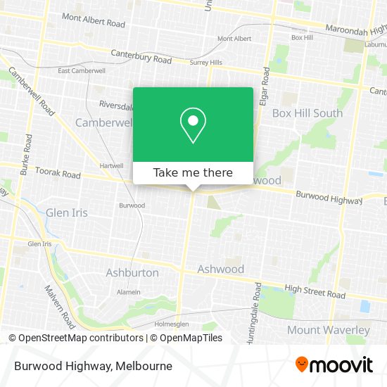 Burwood Highway map