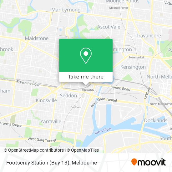 Footscray Station (Bay 13) map