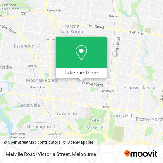Mapa Melville Road/Victoria Street