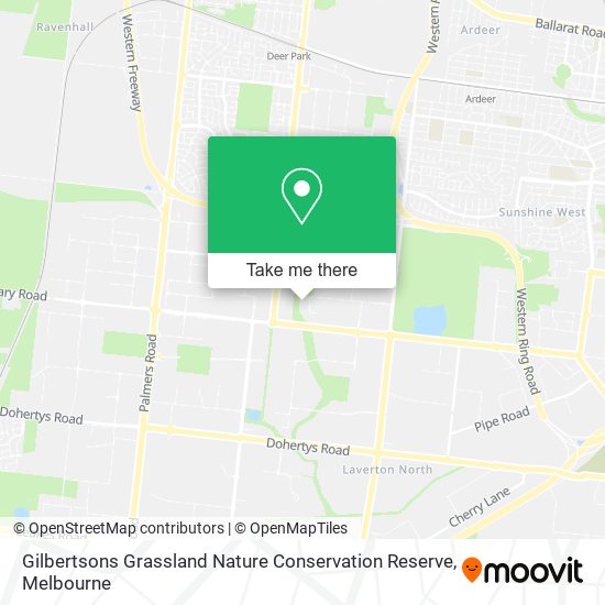Gilbertsons Grassland Nature Conservation Reserve map