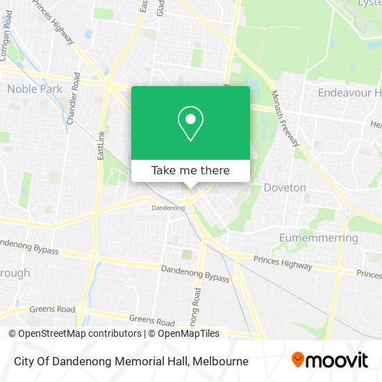 City Of Dandenong Memorial Hall map