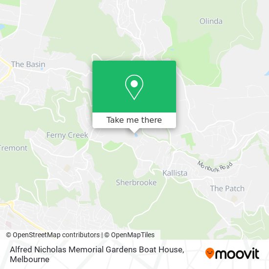 Alfred Nicholas Memorial Gardens Boat House map