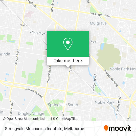 Mapa Springvale Mechanics Institute