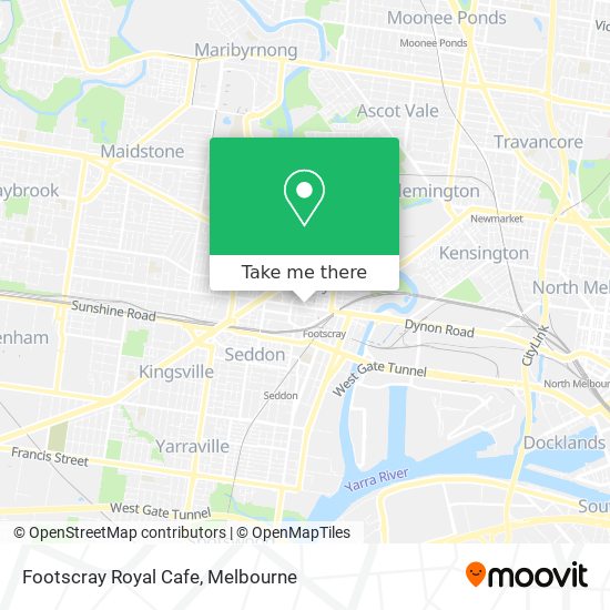 Mapa Footscray Royal Cafe
