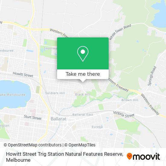 Howitt Street Trig Station Natural Features Reserve map