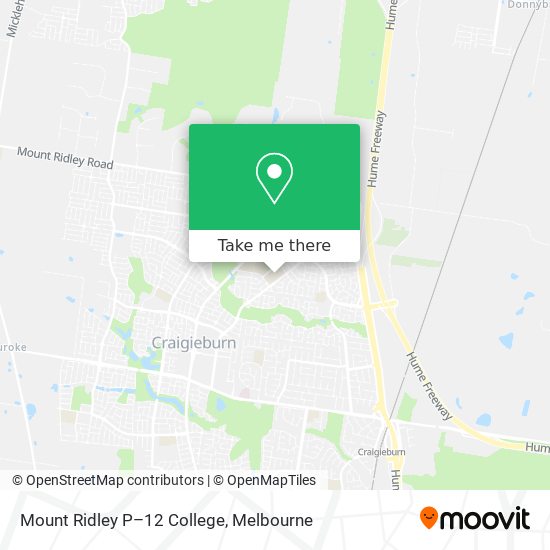 Mount Ridley P–12 College map