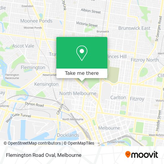 Flemington Road Oval map