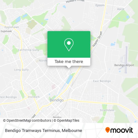 Bendigo Tramways Terminus map