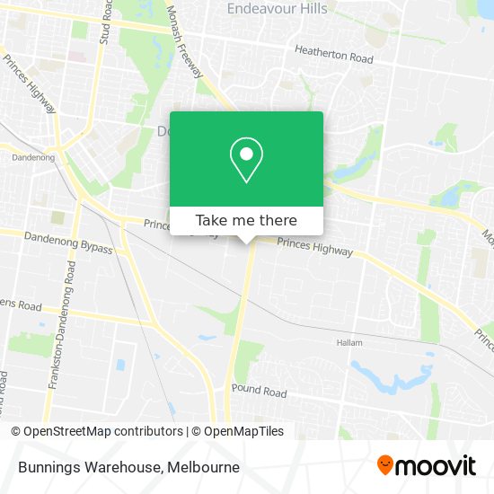Bunnings Warehouse map