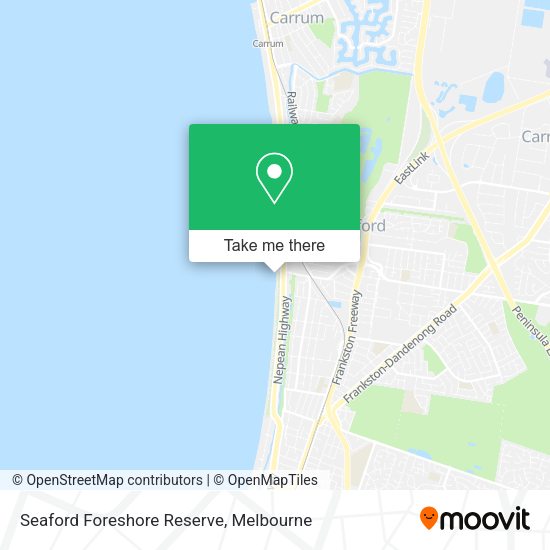 Seaford Foreshore Reserve map