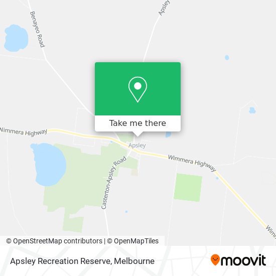 Apsley Recreation Reserve map