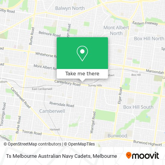 Ts Melbourne Australian Navy Cadets map
