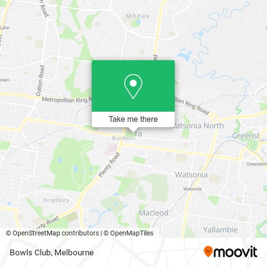Bowls Club map