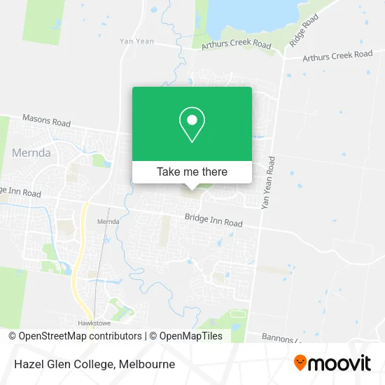 Hazel Glen College map