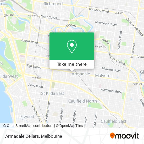 Armadale Cellars map