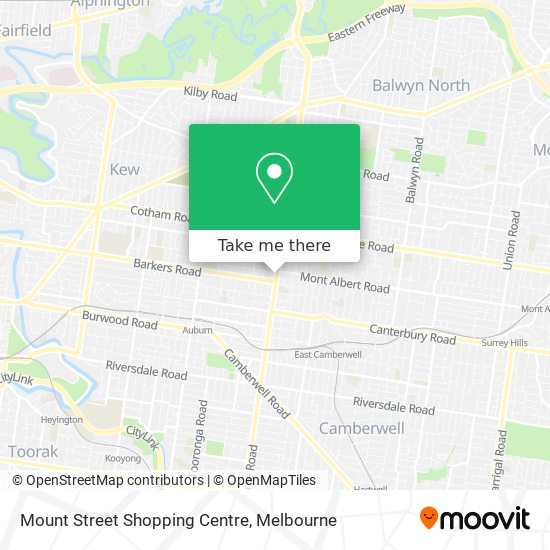 Mapa Mount Street Shopping Centre