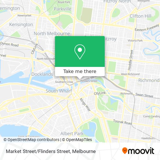 Market Street/Flinders Street map