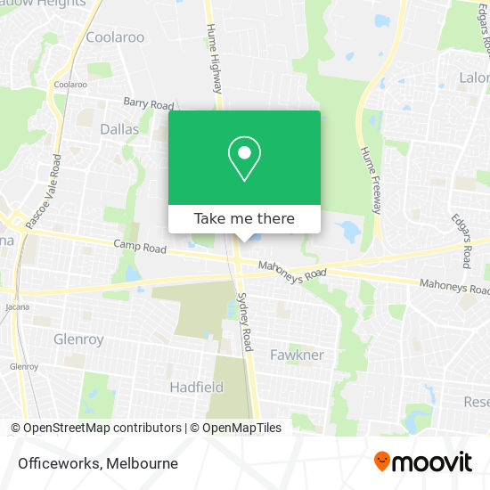 Officeworks map