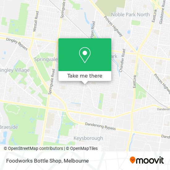 Foodworks Bottle Shop map