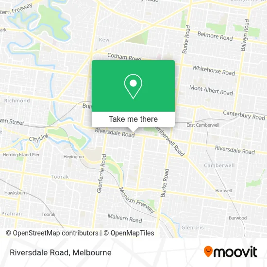 Mapa Riversdale Road