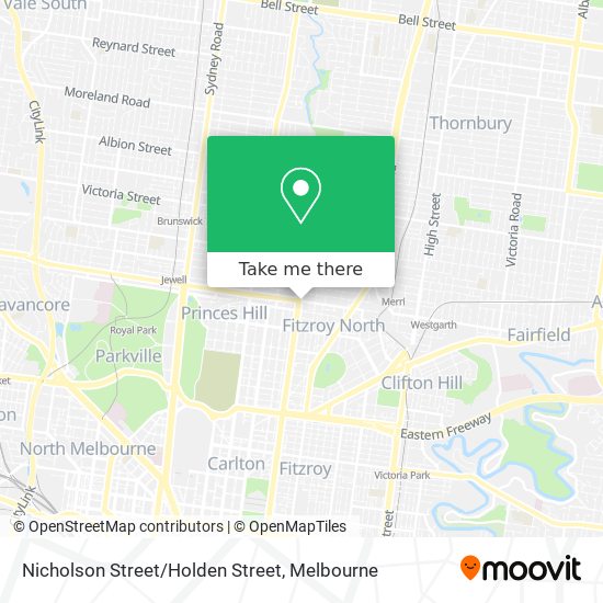 Mapa Nicholson Street/Holden Street