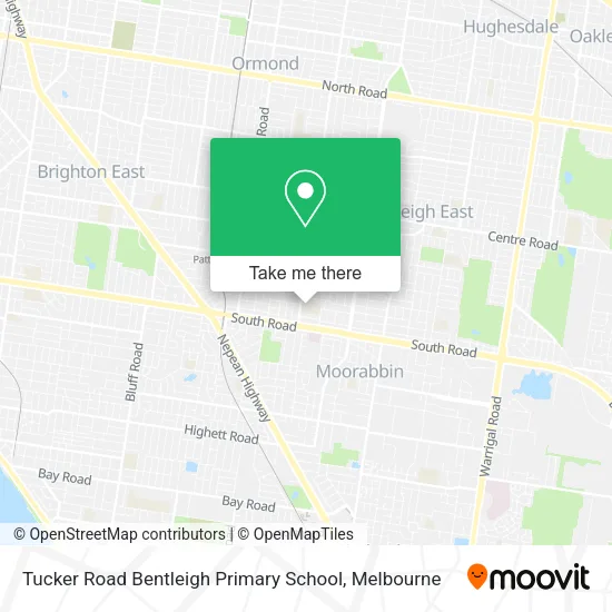 Tucker Road Bentleigh Primary School map