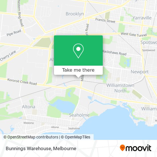 Bunnings Warehouse map