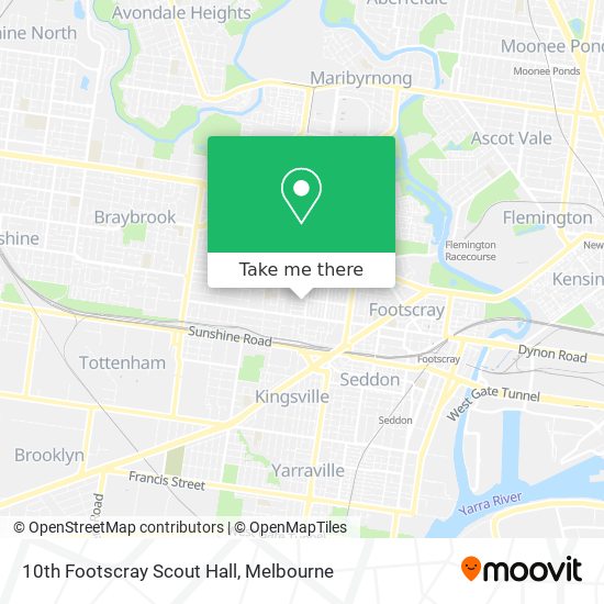 10th Footscray Scout Hall map