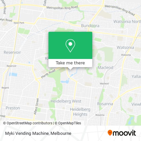 Myki Vending Machine map
