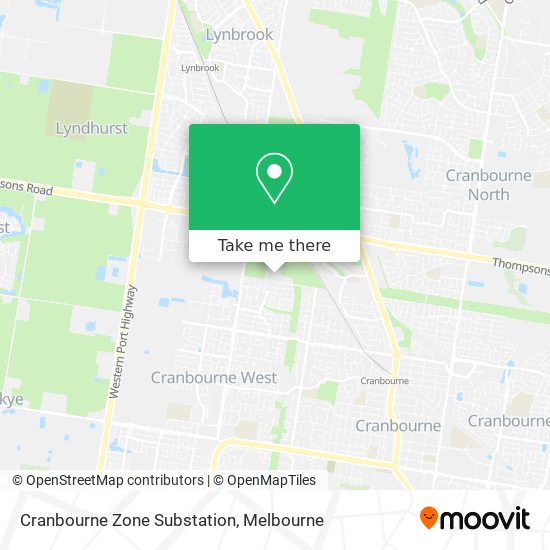 Cranbourne Zone Substation map