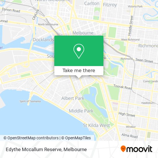 Edythe Mccallum Reserve map