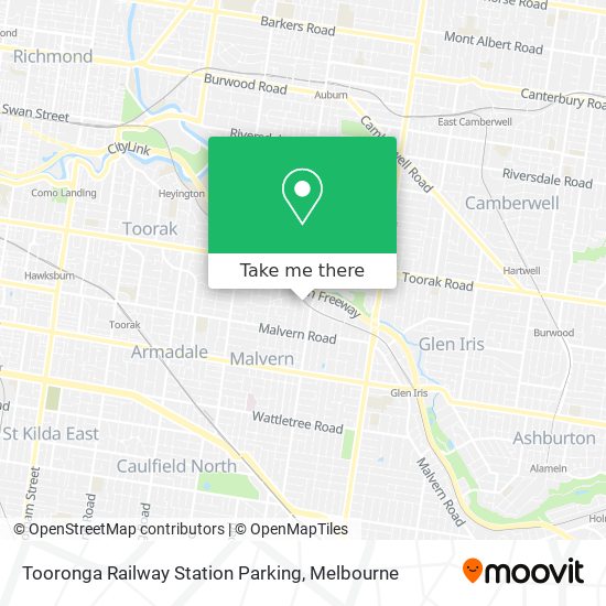 Mapa Tooronga Railway Station Parking