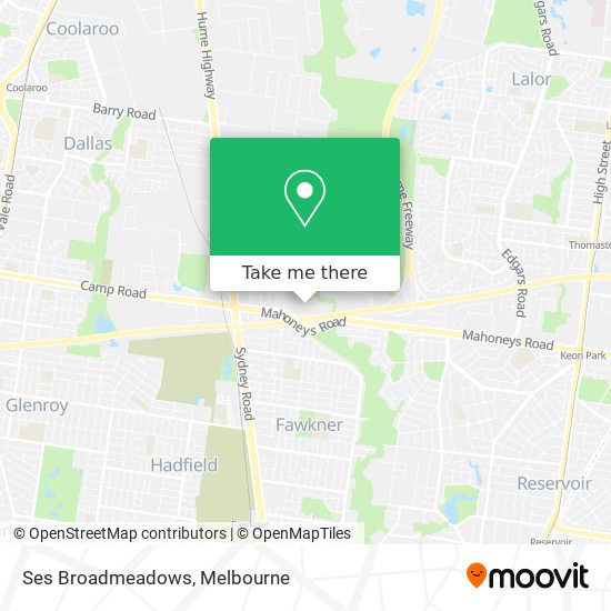 Ses Broadmeadows map