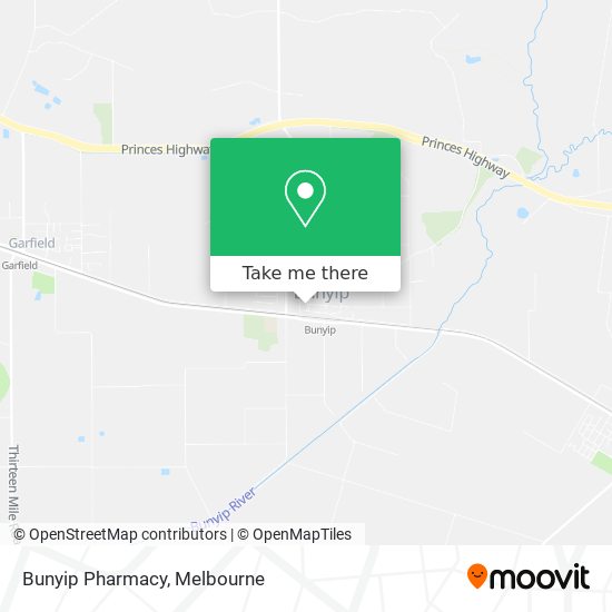 Bunyip Pharmacy map