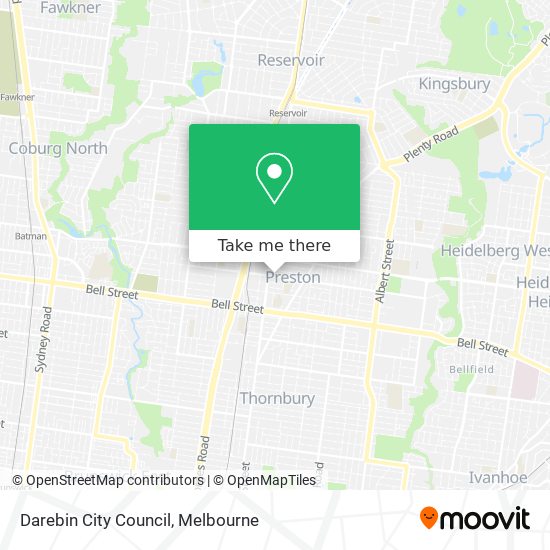 Darebin City Council map