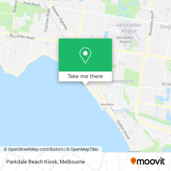 Parkdale Beach Kiosk map