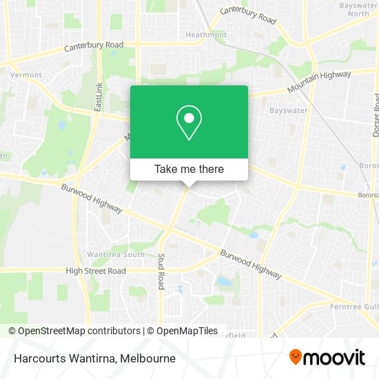 Harcourts Wantirna map