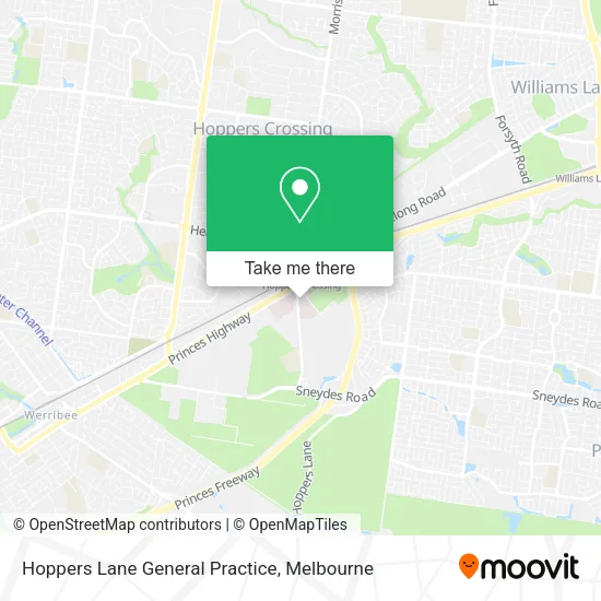 Hoppers Lane General Practice map