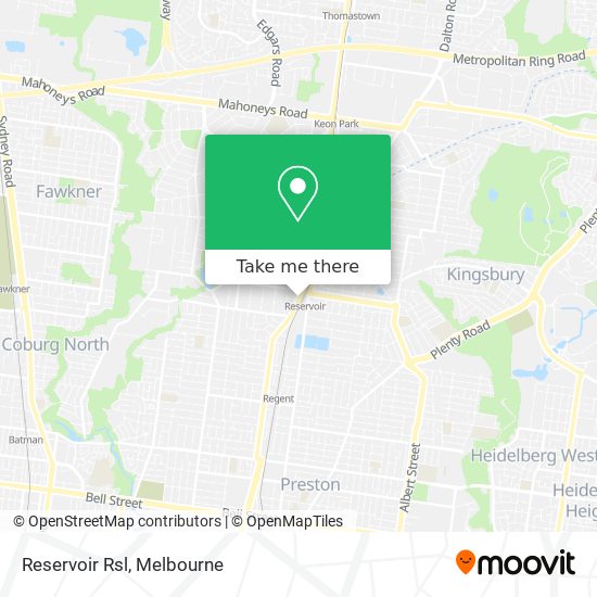 Reservoir Rsl map