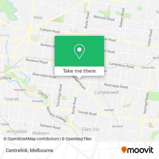 Centrelink map