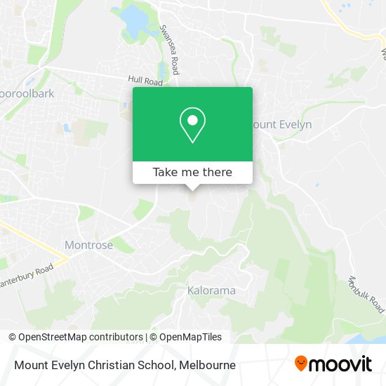 Mount Evelyn Christian School map