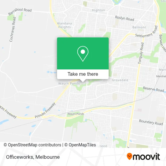 Mapa Officeworks